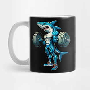 Cool Shark Fitness Workout Gym Training bodybuilding Weight Mug